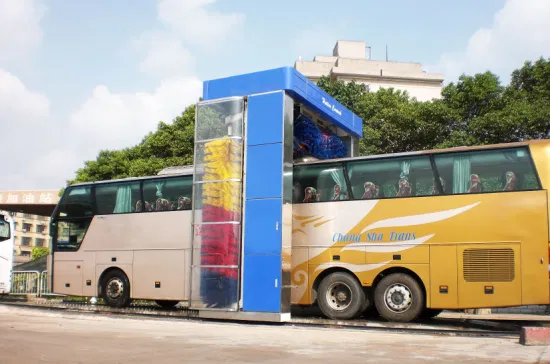 Máquinas automáticas de lavagem de trens e bondes, além de limpeza de ônibus e caminhões