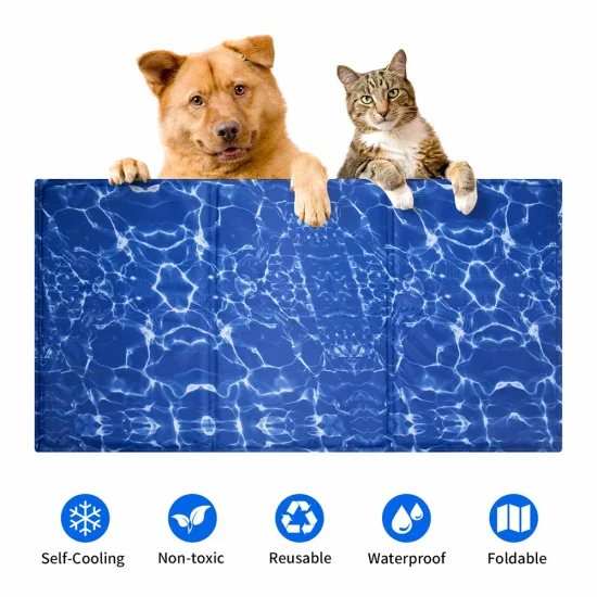 Nova moda à prova dwaterproof água pressão ativada rasgo resistente longo tempo de resfriamento gel cão esteira resfriamento pet cama legal verão melhor cama